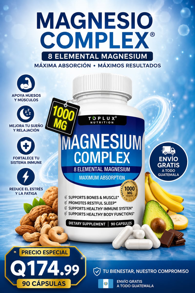 Magnesio Complex® ™ Q175  Complejo de magnesio 8 en 1 + envio gratis