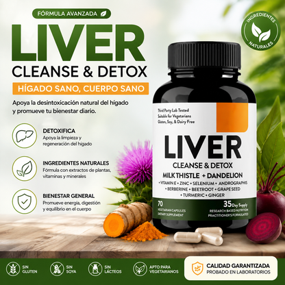 LIVER CLEANSE & DETOX X 70 CÁPSULAS